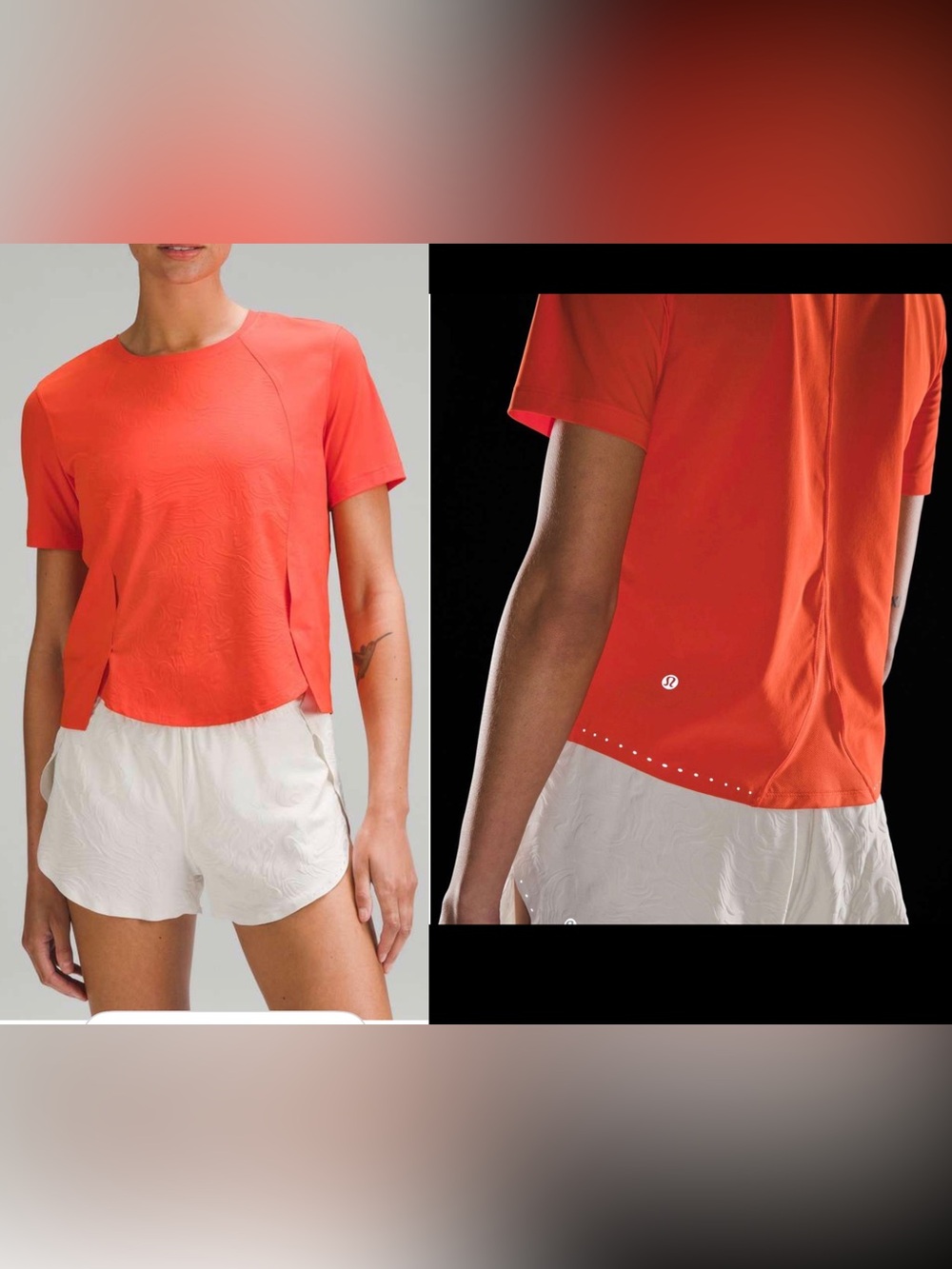 Lululemon Lightweight Stretch Running T-Shirt *Airflow In-Sense Emboss Sz 2